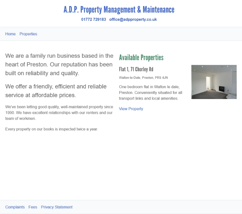 site screenshot